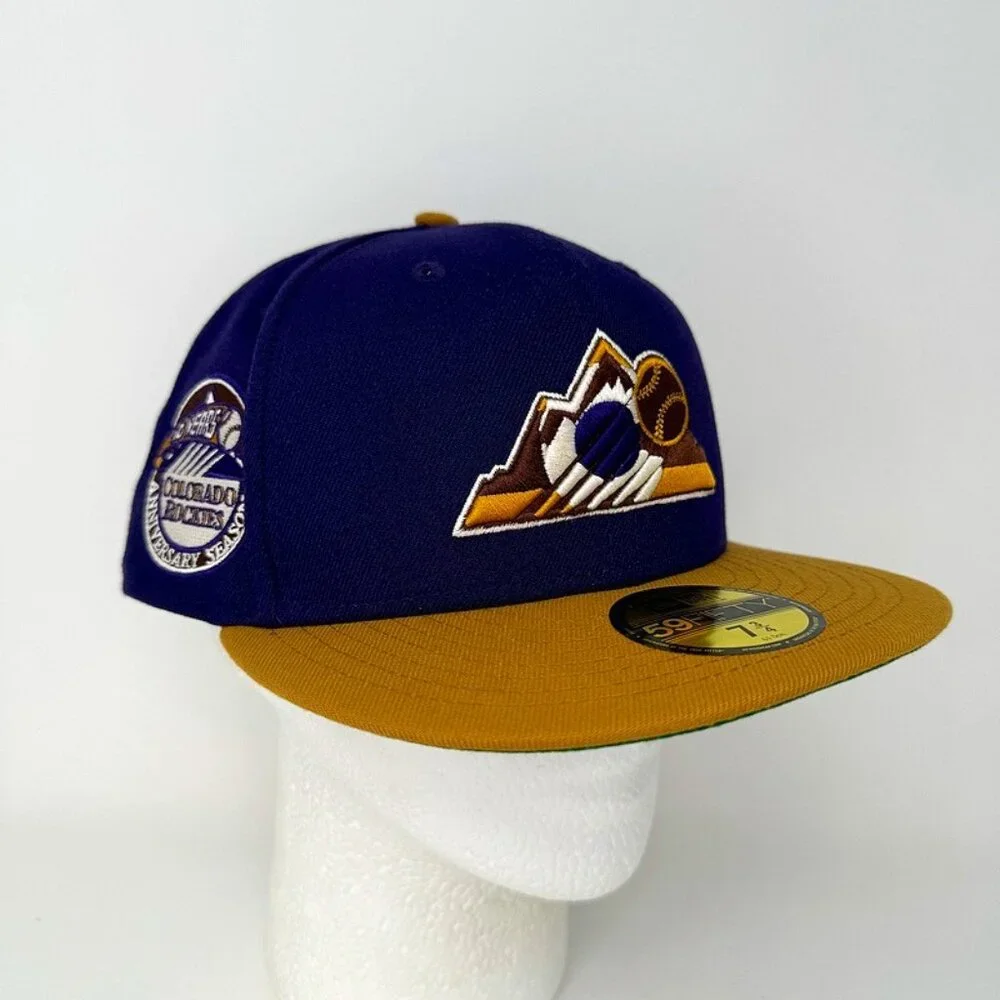 NWT Colorado Rockies 10 Yr Anniversary Fitted Hat 7 3/4‎ Cap MLB Baseball